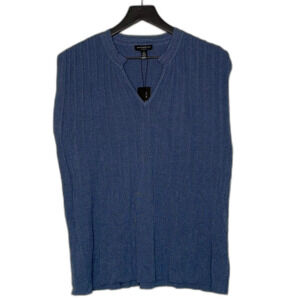 Current Air Ribbed Pleated Cap Sleeve Top Size M